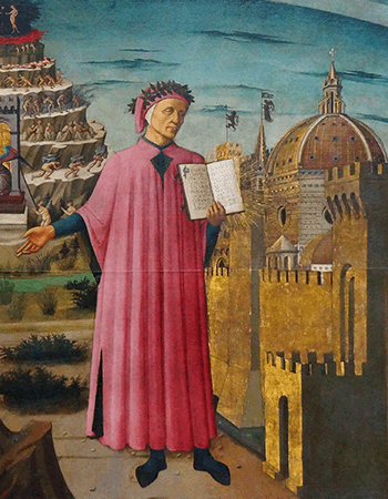 The Divine Comedy Illuminates Florence. Painting by Domenico di Michelino.