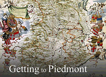 A 17th century map of the Italian region of Piedmont.