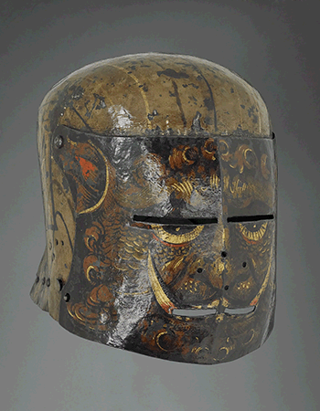 A ‘black sallet’ in the Wallace Collection, London, circa 1500.